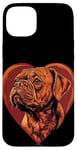 Coque pour iPhone 15 Plus Saint-Valentin Dogue de Bordeaux Vector