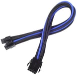 SilverStone SST-PP07-EPS8BA - 30cm EPS 8pin vers EPS/ATX 4+4pin Cable d'extension manchonné, noir bleu