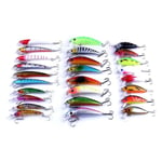 26st fiskedrag wobbler, Minnow mixed, Spinnare multifärg