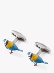 Simon Carter Blue Tit Cufflinks, Blue