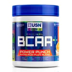 USN Power Punch BCAA Amino Acids Powder, Tangerine Flavour - 200g, Vegan BCAA Powder, Vitamin B6 & No Sugar, Pre Workout or Intra Workout Energy Drink Mix & Dietary Supplement to Maximise Performance