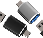 Adaptateur Usb C Otg Vers Usb-A(Lot De 2)Pour Iphone 16 15 Macbook Compatible Avec Samsung Lecteur Clé Usb Souris Connecteur Pour Apple Pc Type C Câble Tablette Chargeur Portable Convertisse[X1055]