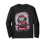 Martial Arts Fierce Samurai Cat Long Sleeve T-Shirt