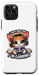Coque pour iPhone 11 Pro Chat gamer rétro avec casque : Can't Hear You, I'm Gaming!