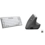 Logitech MX Mechanical Mini for Mac Wireless Illuminated Keyboard, Low-Profile Performance Switches & MX Vertical Ergonomic Mouse, Multi-Device, Bluetooth or 2.4GHz Wireless with USB Unifying