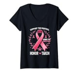 Womens Support The Fighters Admire The Survivors Honor The Taken V-Neck T-Shirt