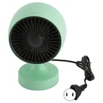 Chauffage soufflant portable &agrave; usage froid et chaud Mini radiateur &agrave; angle r&eacute;glable pour bureau &agrave; domicile 100-240 V prise am&eacute;ricaine verte