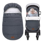 pram footmuff footmuff for Pushchair Stroller Universal (Dark Grey)