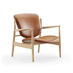 House of Finn Juhl - France Chair, Oak, Leather Group 2, Nevada NV2488S Cognac - Lenestoler - Finn Juhl - Brun,Tre farget - Lær/Tre