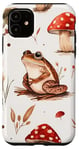 Coque pour iPhone 11 Aquarelle marron à pois mignons, grenouille et