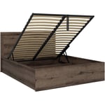 Petits-meubles - Lit coffre 140x200 sommier inclus Adam Bois foncé