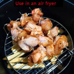 3 Spit Air Fryer Rack Kit -teräspidike kaksikerroksinen grilli