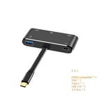 noir - Hub de Type C vers RJ45 HDMI, 4K VGA SD TF USB C 3.0, pour MacBook HP X360 Samsung S21 Dex Xiaomi 11 T