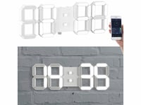 Horloge LED connectée à intensité variable avec réveil - Lunartec