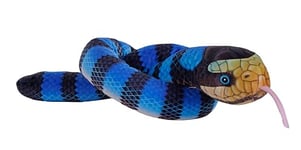 Wild Republic Snakes Eco À Lèvres Jaunes, Animal en Peluche, 137 cm, Jouet en Peluche, Remplissage en Bouteilles d'eau Recyclée Filée, Écologique