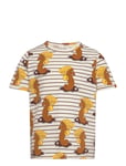 Unicorn Seahorse Aop Ss Tee Tops T-shirts Short-sleeved Brown Mini Rodini