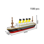 Titanic 3D Plastic Model Ship Building Blocks for Adults Micro Mini Bricks Toys