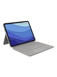Logitech Combo Touch - keyboard and folio case - with trackpad - QWERTY - Spanish - sand - Tastatur & Folio sæt - Spansk - Beige