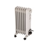 NEW! 1500W 7 Fin Portable Oil Filled Radiator Electric Heater