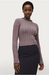 Gina Tricot - Topp Structured Long Sleeve Top - Grå