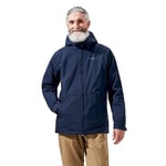 Berghaus Mens Deluge Pro Insulated Waterproof Shell Jacket, Adjustable, Durable Coat, Rain Protection, Blue, XXL EU