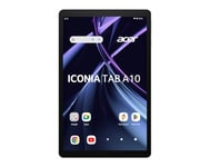 Acer Iconia Tab A10-21-A43P, Tablette Tactil 10,1'' HD IPS (Arm Cortex-A55, RAM 4 Go, SSD 128 Go, Bluetooth, USB-C, Wi-FI 6, MicroSD, Android 14), Tablette Gris avec Finition Métal