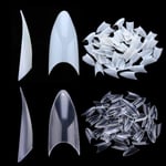 100st nageltippar stiletto tippar lösnaglar nageltips Clear