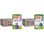 Cow & Gate 2 Follow On Baby Milk Powder Formula, 6-12 Months, 800g (Pack of 6) & 3 Toddler Baby Milk Powder Formula, 1-2 Years, 800g (Pack of 6)