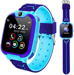 Kesasohe Montre Intelligente Enfants 16 Jeu Musique MP3 HD Appel Bidirectionnel SOS Smart Phone Fille Garçon Montre Connectée Enfant, Téléphone Enfant LCD Écran Tactile Montre，Smart Watches 4-12 Ys