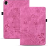 Coque Pour Samsung Galaxy Tab S5e 10.5 2019 (Sm-T725/T720) Pu Cuir Flip Case Housse Étui Tablette Galaxy Tab S5e 10.5"" Cover Avec Support Fonction, Rose Foncé Chat.[F6070]