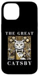 Coque pour iPhone 14 The Great Catsby, Funny Cat Design, Cat Lover, Film