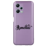 Coque violet pour Redmi Note 12 5G Poco X5 prenom police 33 mi ange mi demon