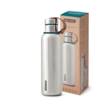 BLACK+BLUM - Water Bottle - Stainless Steel Thermal Insulated Leak Proof Travel Thermo Flask with Wide Spout and Stylish Vegan Leather Carry Loop - Keeps Hot for 12hrs, Cold for 24hrs, Ocean - 7500ml