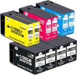 OGOUGUAN PGI-1500XL 1500XL Cartouches d'encre pour Canon PGI-1500 1500XL pour Canon Maxify MB2150 MB2750 MB2350 MB2155 MB2050 MB2755 MB2300 (4 Noir, 2 Cyan, 2 Magenta, 2 Jaune) Lot de 10