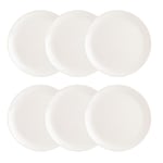 Luminarc Diwali Boîte de 6 assiettes plates Opale Blanc 27 cm