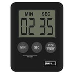 EMOS Minuteur de Cuisine numérique/minuteur/minuteur/minuterie de Cuisine avec Alarme et Aimant, Noir, 7 × 55 × 70 mm