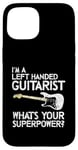 Coque pour iPhone 15 Guitariste gaucher pour gaucher et joueur de guitare Shredder Rock Band