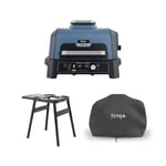 Ninja Woodfire Pro Connect XL Electric BBQ Grill and Smoker with Stand and Cover OG901UKGRILLKIT Open Box Clearance