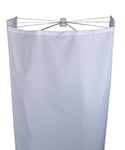 RIDDER 58301-350 Cabine Pliable Ombrella Madison Blanc avec Rideau de Douche, Acier inoxidable, 210 x 180 cm