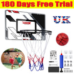 Mini Basketball Hoop Net Indoor Over the Door Backboard With Ball Pump Game Set