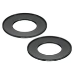 46mm-77mm Metal Step Up Ring, 2 Pcs Camera Lens Filter Adapter Ring Black