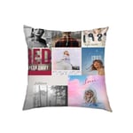 2024 Taylor Swift Kuddeöverdrag Soffa Bil Hem Kontor Dekorationer Swiftie Fans Present 45x45cm E