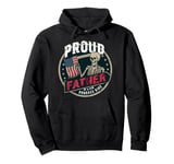 Proud Father Of A Few Dumbass Kids USA FLAG Fathers Day Pullover Hoodie