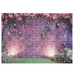 7x5ft Flowers Wall Photography Backdrops Brick Backdrop Spring Stuido2177