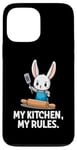 Coque pour iPhone 13 Pro Max Rabbit Chef My Kitchen My Rules Cooking Lovers