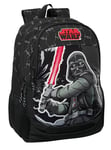 STAR WARS THE FIGHTER - Sac à dos scolaire pour enfants, idéal pour les enfants de différents âges, confortable et polyvalent, qualité et résistance, 32 x 16 x 44 cm, couleur noire, Noir, Estándar,