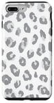 Coque pour iPhone 7 Plus/8 Plus Imprimé léopard blanc gris guépard mignon tendance