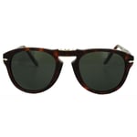 Persol Mens Sunglasses 0714 24/31 Havana Green Folding Steve McQueen 52mm - Brown - One Size