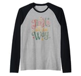 Jingle All The Way – Comical Holiday Cheer Design Raglan Baseball Tee