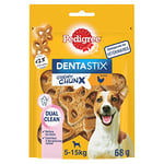 Pedigree Dentastix Chewy Chunx – Pour petit/moyen chien (5-15 kg) – Friandises au poulet – Pour une bonne hygiène bucco-dentaire – 5 sachets de 68g